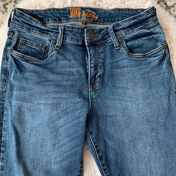 Kut from the Kloth High Rise Distressed Skinny Crop Jeans Size 8 - Picture 2 of 12